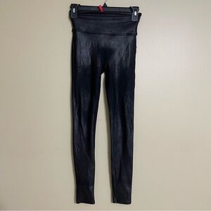 Spanx‎ pleather leggings shimmery size small